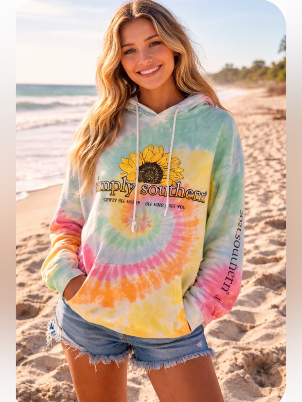 Simply Southern Tie-Dye long sleeve hoodie tee